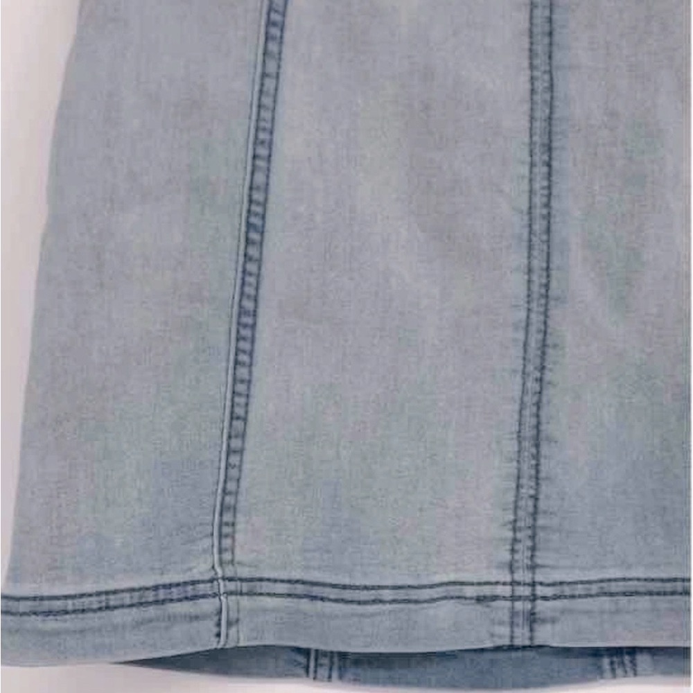 [Free People] Blue Denim Back Zip Casual Mini Short Jean Skirt Women’s Sz 12 - Picture 5 of 8